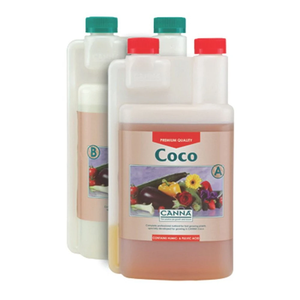 CANNA COCO Coir A+B 1, 5, 10L VEG & FLOWER PLANT FOOD BASE NUTRIENTS HYDROPONICS (1 Litre)