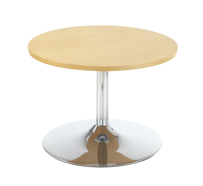 Office Hippo Victor Low Bistro Cafe Table with Trumpet Frame - Beech - Image 1
