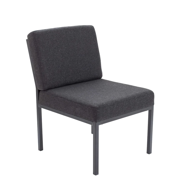 Office Essentials Unit Reception Chair - Charcoal - Image 1