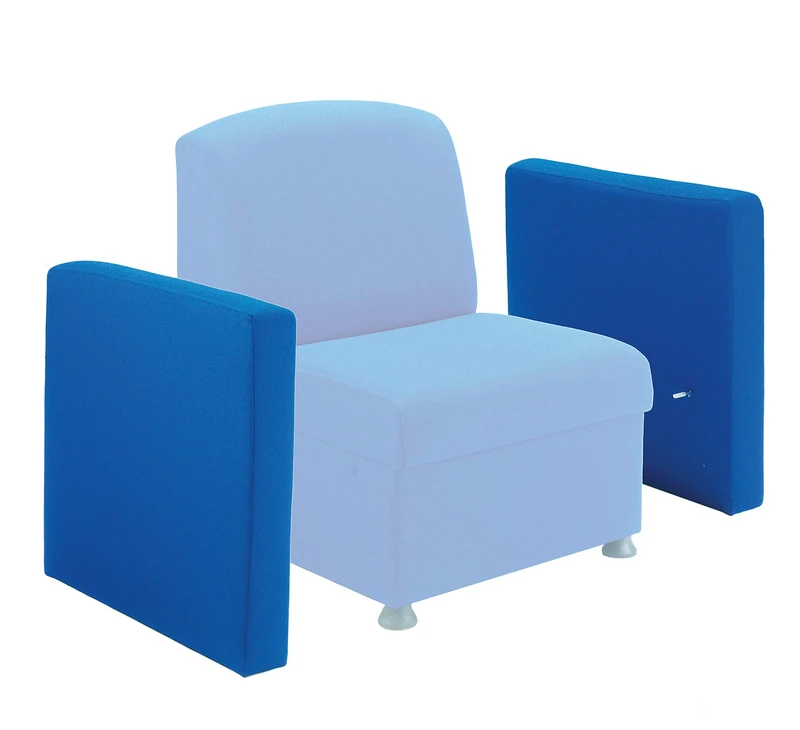 Office Hippo Single Arm for Modular Chair, Royal Blue