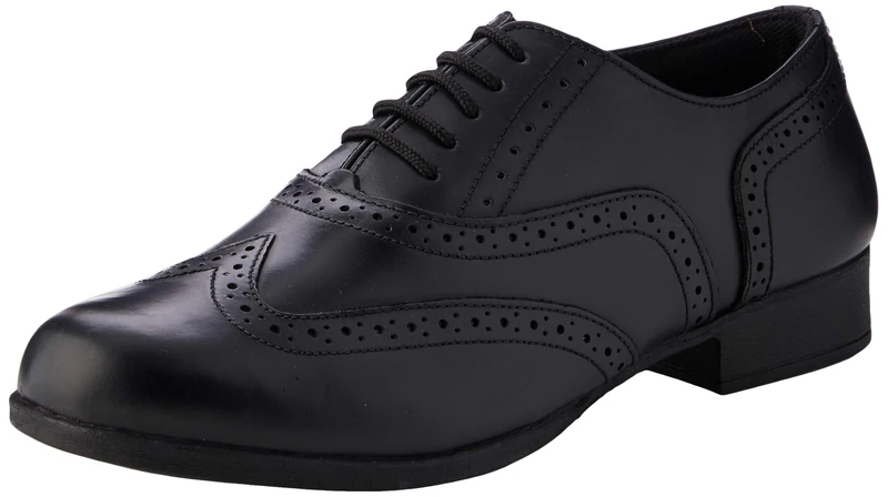 Hush Puppies Girl's Kada Senior School Uniform Shoe, Black, 8 UK