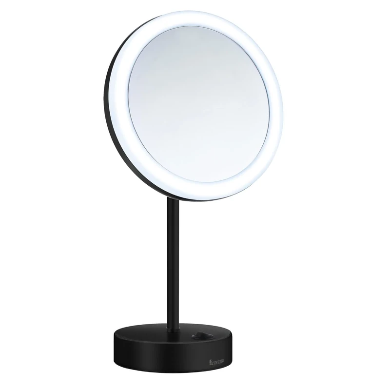 Smedbo Outline Shaving/Make-up Mirror LED Battery, Stainless-Steel, Polished Chrome