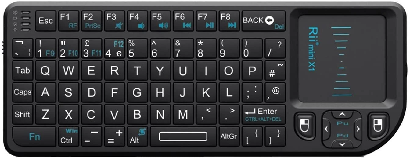 Rii K01X1 2.4 GHz Mini Wireless Keyboard with Mouse Touchpad Remote Control KODI XMBC Remote