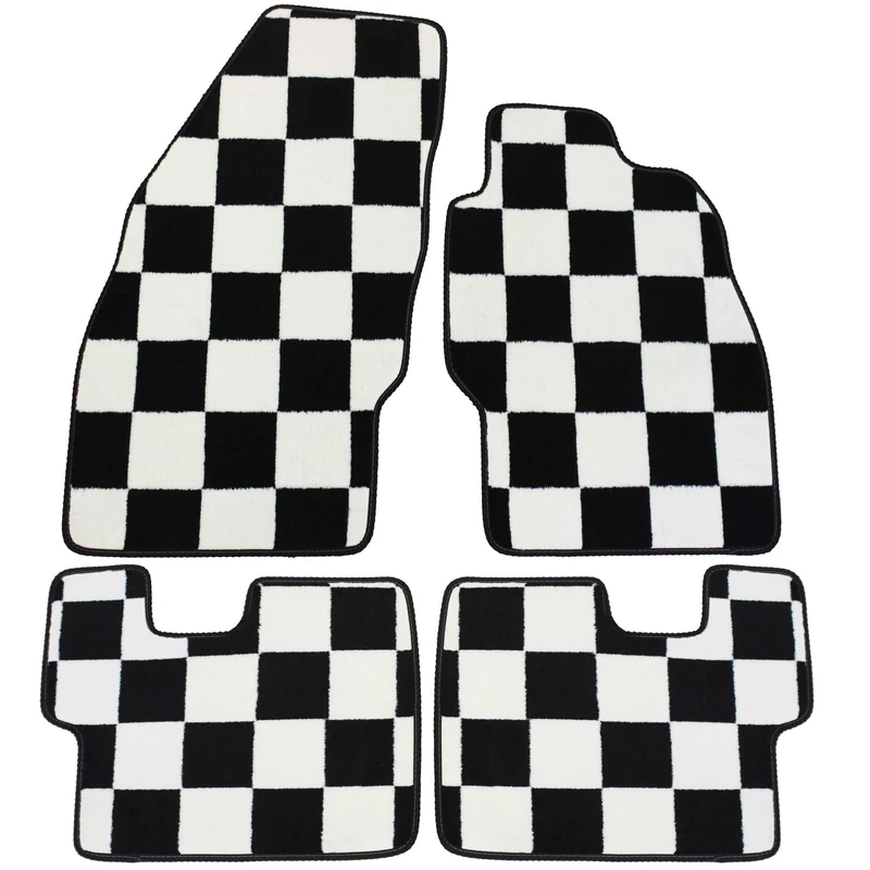 JVL 1183-2 Car Mat Set, Black/White - Image 1