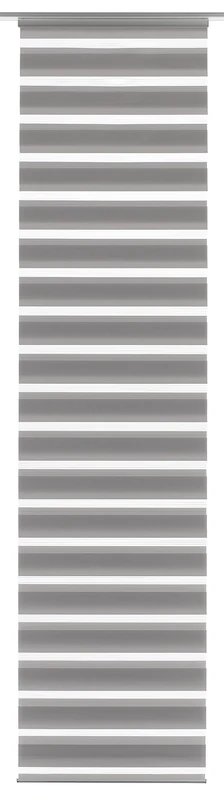 Gardinia Panel Curtain (1 piece), Sliding, Double Rolling Blind Feel, Panel Curtain Day + Night, Innovative + Patented Technology, Silver/Grey, 60 x 245 cm (WxH)