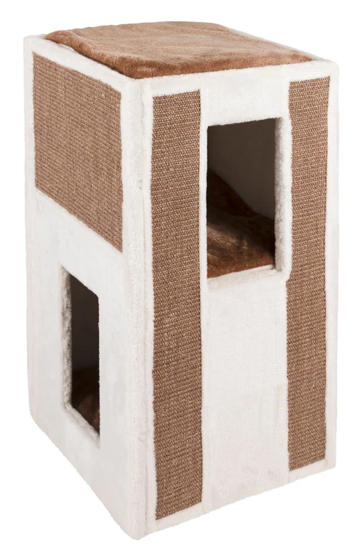 Kerbl 81551 Galina Cat Scratching Bin, 40 x 40 x 78 cm, Cat Scratching Barrel, White