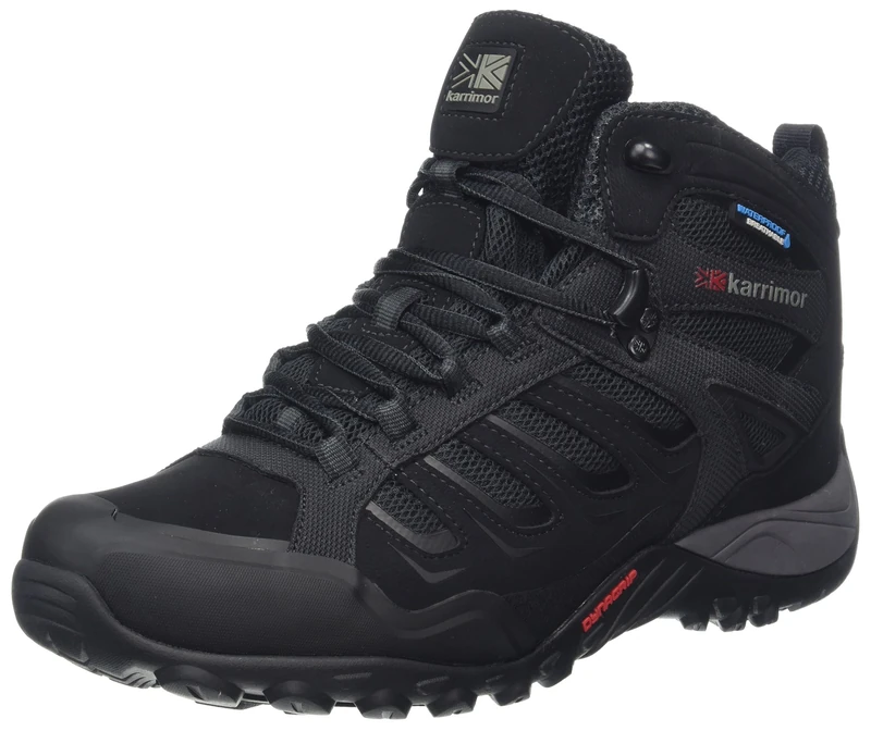 Karrimor mens Helix Mid Weathertite High Rise Hiking Boots, Black, 8 UK