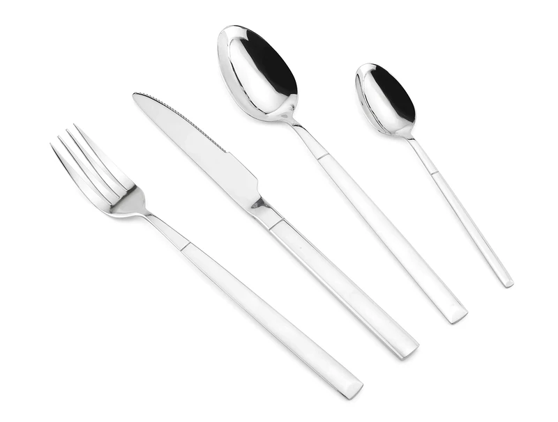 Jean-Patrique Stainless Steel Athena Cutlery Set | Flatware Set | Silverware Tableware Dinnerware with Knife Spoon Fork - 24 Piece