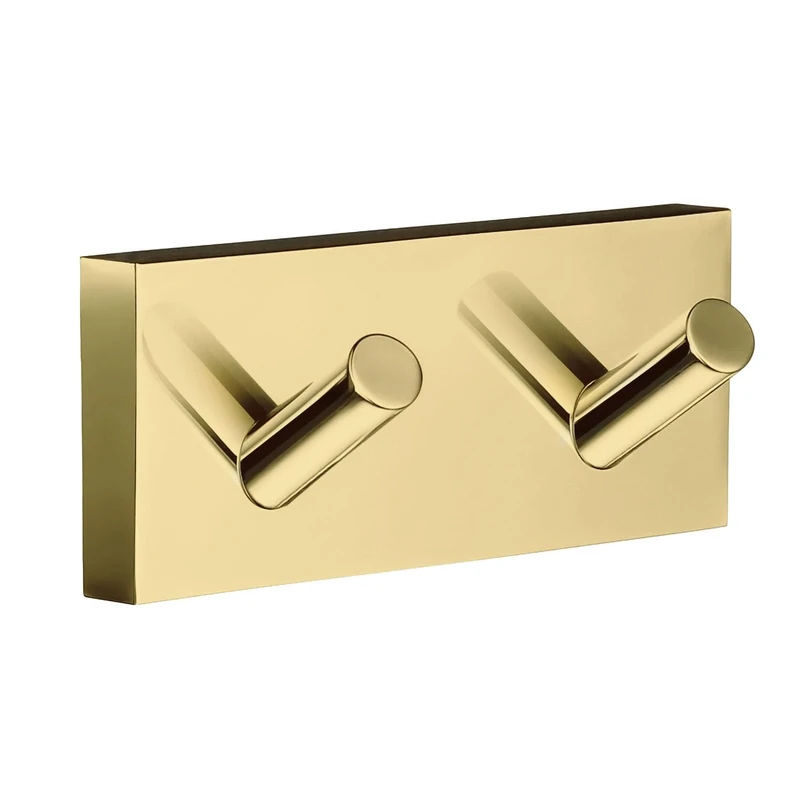 Smedbo Double Towel Hook "House" Polished Brass