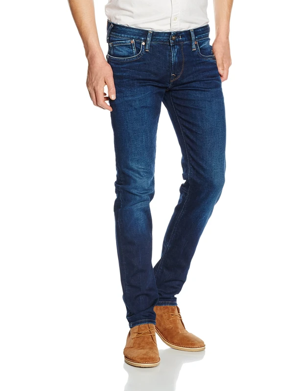 Pepe Jeans Men's Hatch Slim Fit Jeans, Blue (Denim I53), 28W / 34L