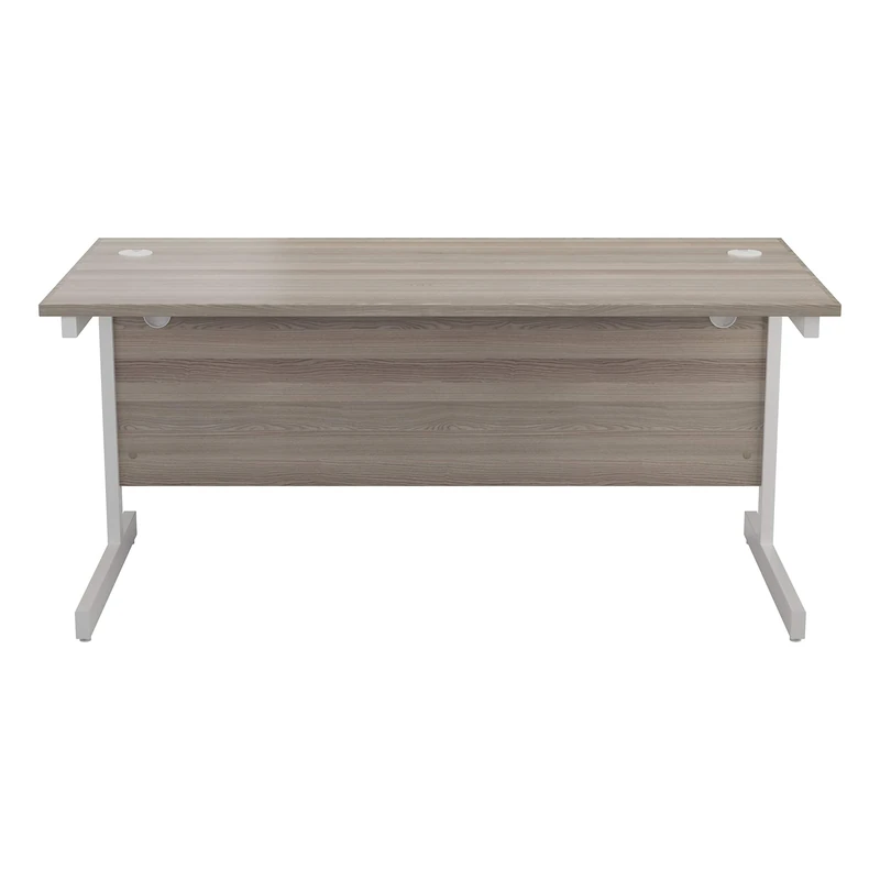 FF JEMINI 1400 RECT DESK G/OAK/WHT