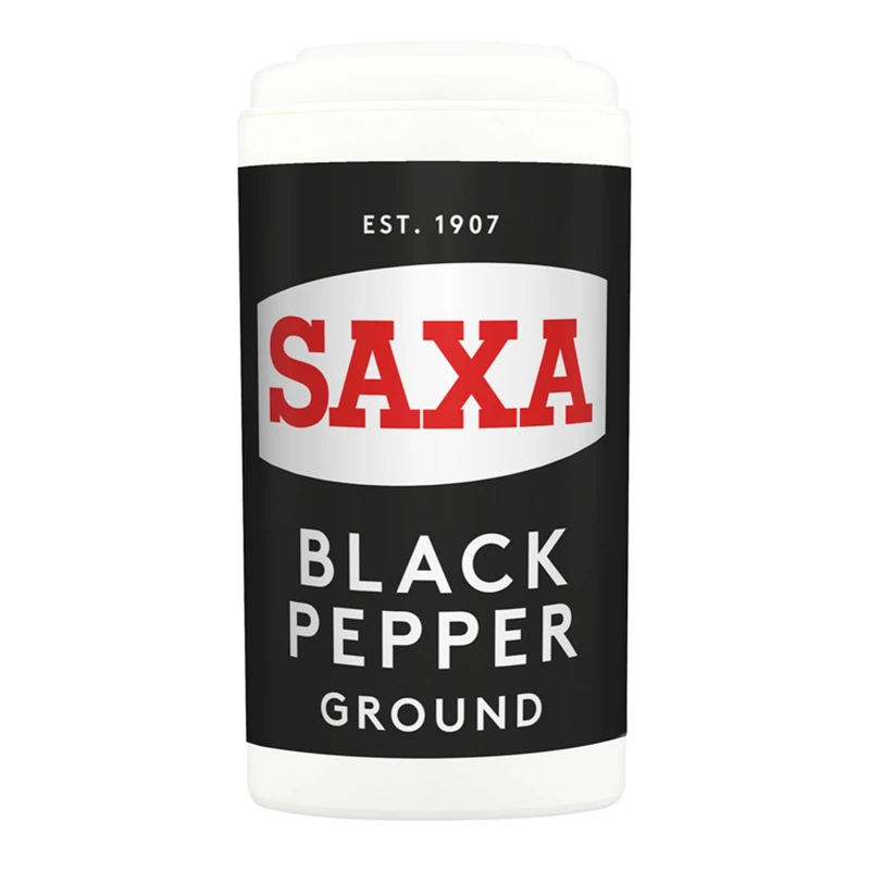 Saxa Ground Black Pepper, Simply Unlocks Flavour, 25 g Shaker (Pack of 1)