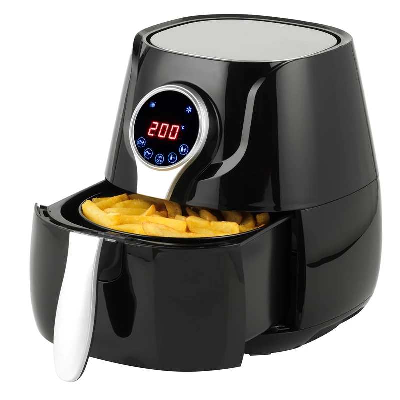 Salter EK2205 Healthy Digital Hot Air Fryer with Non-Stick Cooking Basket, 4.5 L, 1400 W, Black