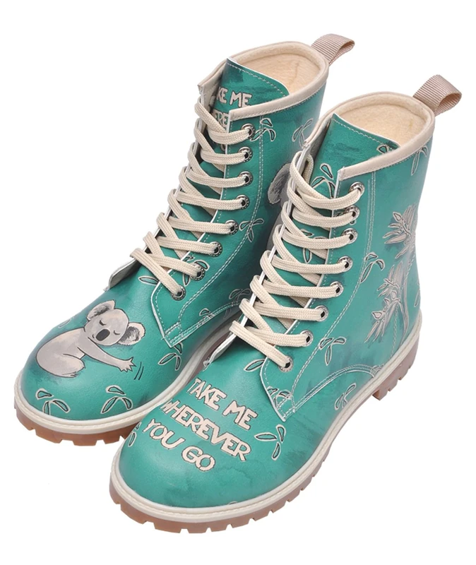 DOGO Vegane Koala Women's Ankle Boots, turquoise, 7-7.5 UK