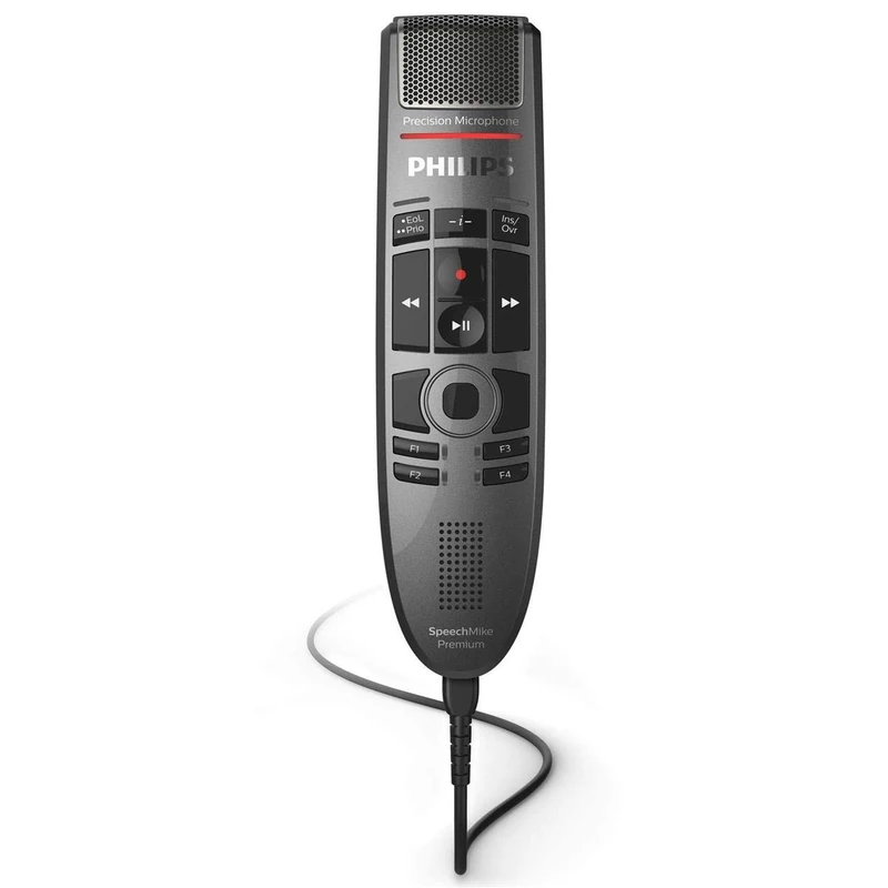 Philips SMP3700 SpeechMike Premium USB dictation microphone Precision Control Push Buttons Touch-Sensor Control charcoal - Image 1
