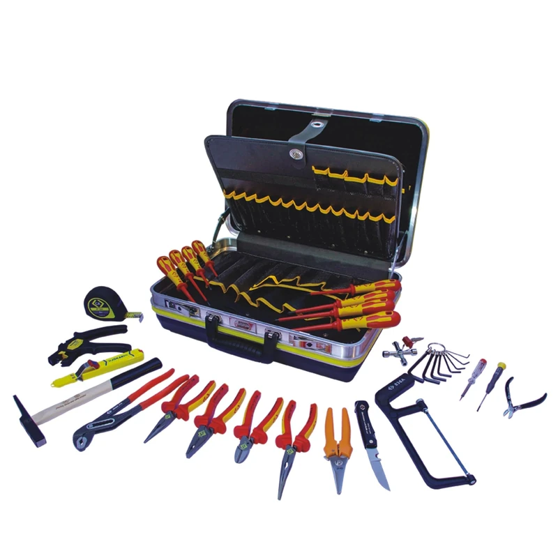 C.K T1641 Electrician's Service Case Set - Grey Red (25-Piece)
