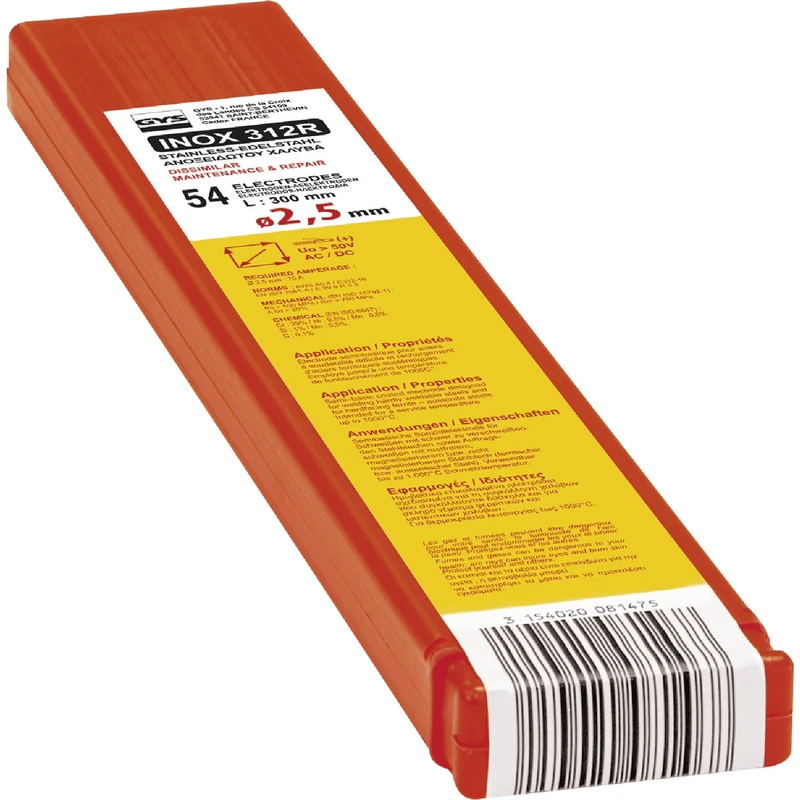 GYS 081475 Stainless Steel 312R Welding Electrode, Ø2.5, 54 Pack