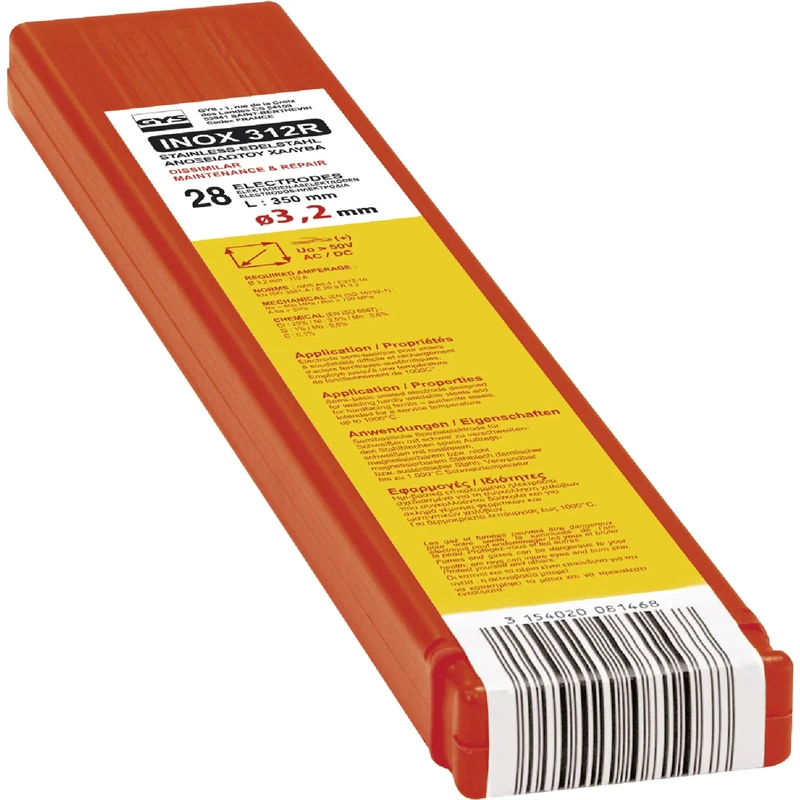 GYS 081468 Stainless Steel 312R Welding Electrode, Ø3.2, 28 Pack