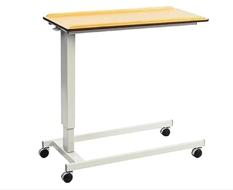 NRS Healthcare EasyLift Overbed/Over Chair Table Beech N43541 Height Adjustable - Standard Base