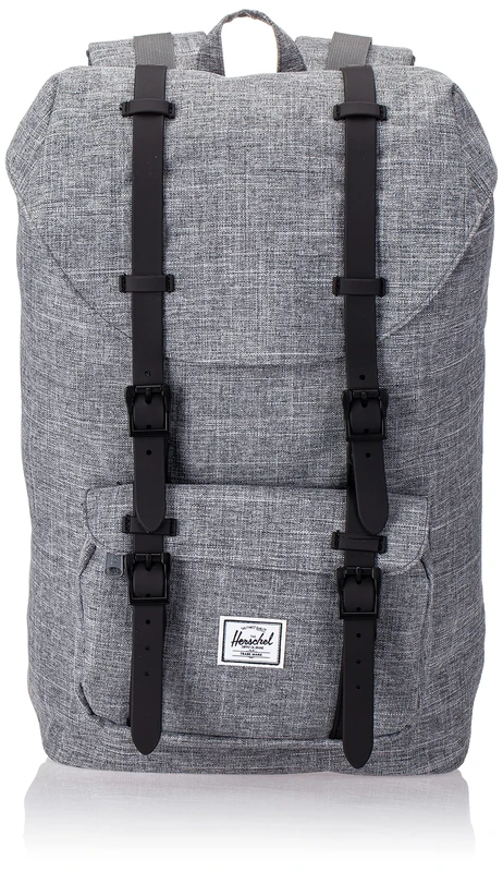 HERSCHEL 10020-00919 Little America Mid Volume Backpack Unisex Raven Crosshatch/Black, Raven Crosshatch/Black, Standard Size, Sports