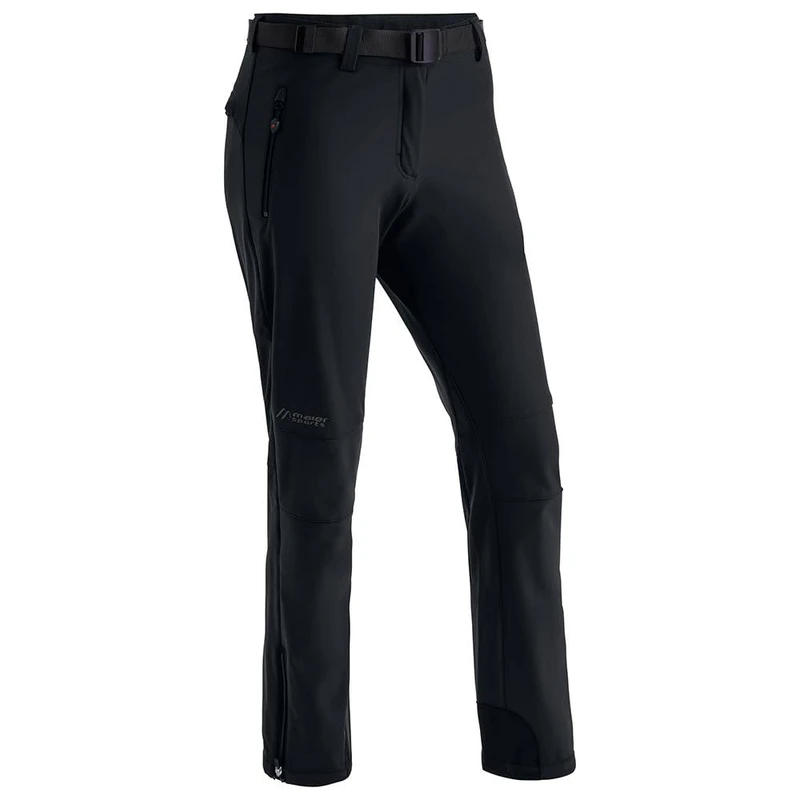 maier sports Tech Pants W, Women's Warm Hiking Trousers, Water-Repellent Softshell Outdoor Trousers for Trekking and Hiking, PFC-Free, mSTRETCH pro 2 & stormprotec Technology Black - Black