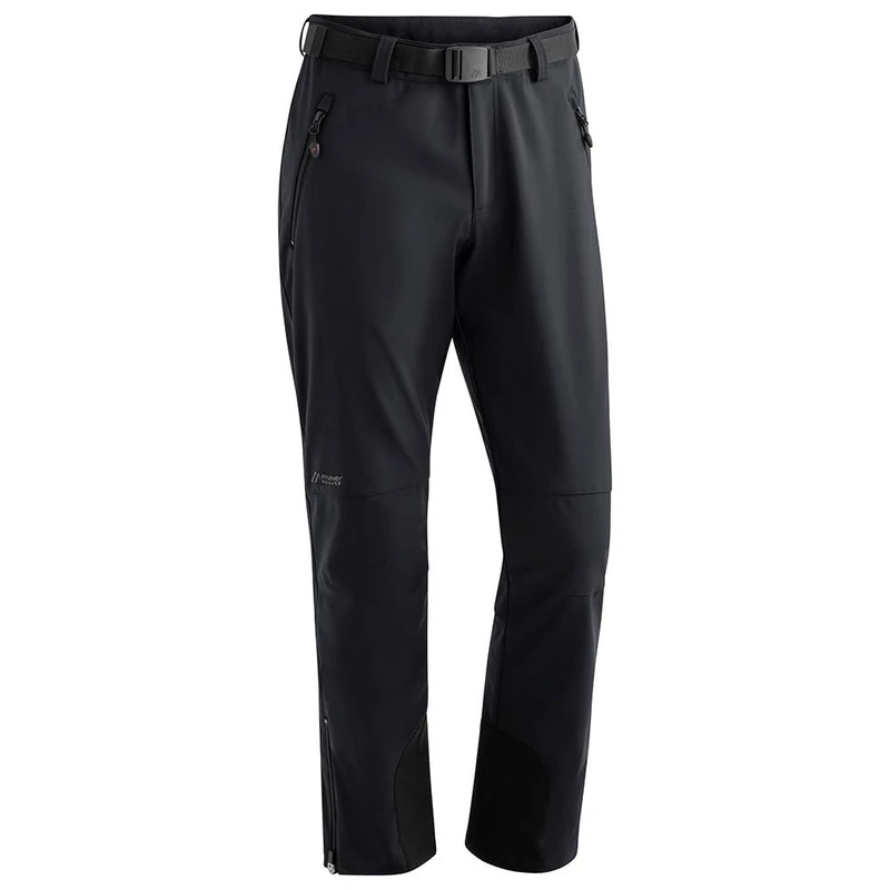 maier sports Tech Pants M, Men's Warm Hiking Trousers, Water-Repellent Softshell Outdoor Trousers for Trekking and Hiking, PFC-Free, mSTRETCH pro 2 & stormprotec Technology Black - Black