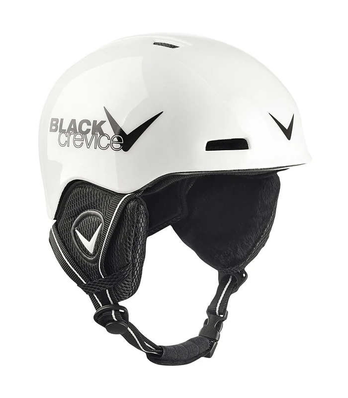 Black Crevice Children's Ski Helmet, Children's, Skihelm, white/black, 1