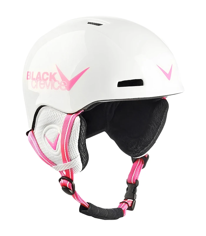 Black Crevice Children's Ski Helmet, Children's, Skihelm, white/pink, 1