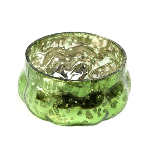 Insideretail Antique Pumpkin Votive, Glass, Green, 5 x 5 cm, Set of 48