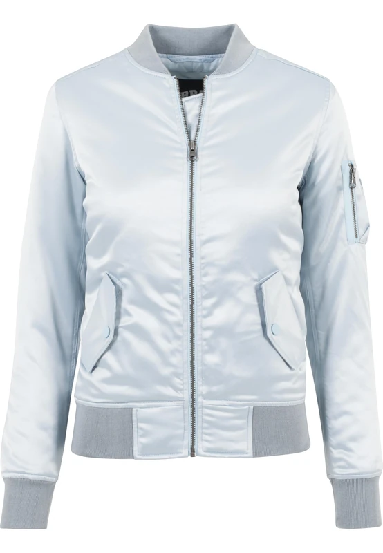 Urban Classics Ladies Satin Bomber Jacket, Chaqueta para Mujer, Azul (babyblue 790), S