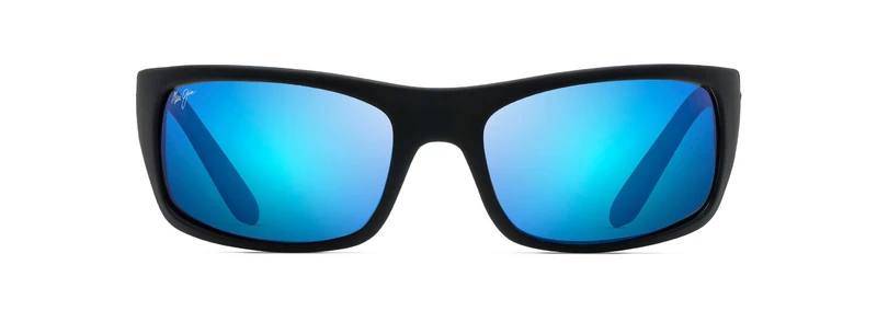 Maui Jim Unisex Sunglasses, Blue Peahi Black Matte, 65, Blue Peahi Black Matte, 65