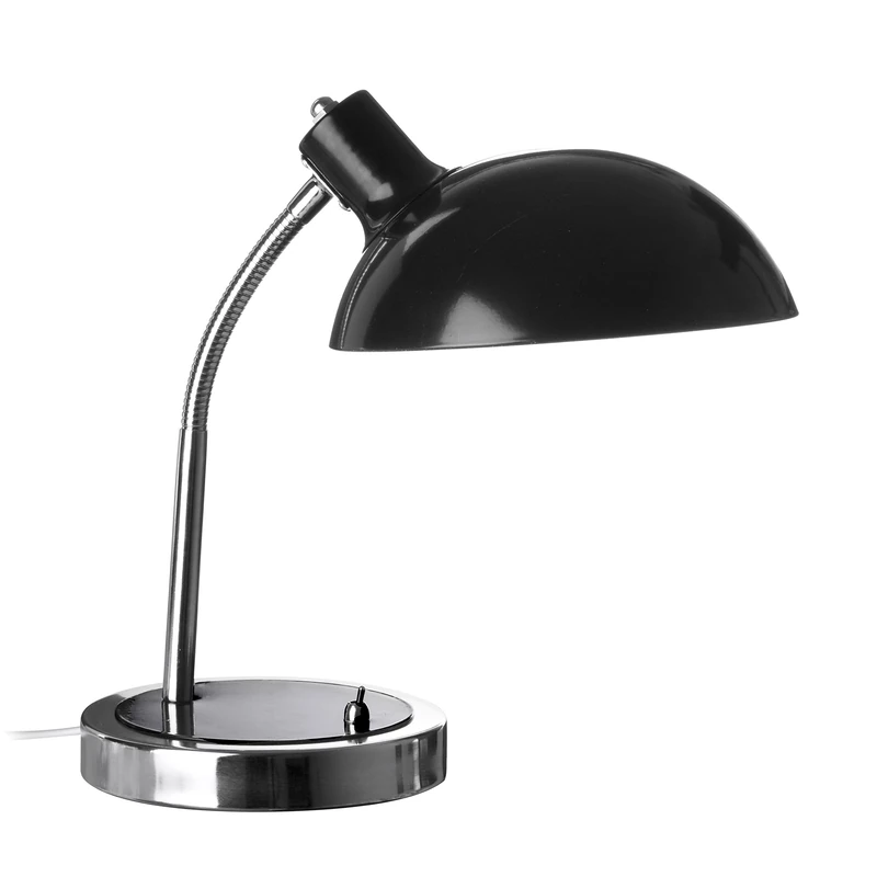 Premier Housewares 2501877 Flexible Metal Desk Lamp, Metal, E14, 60 W - Black