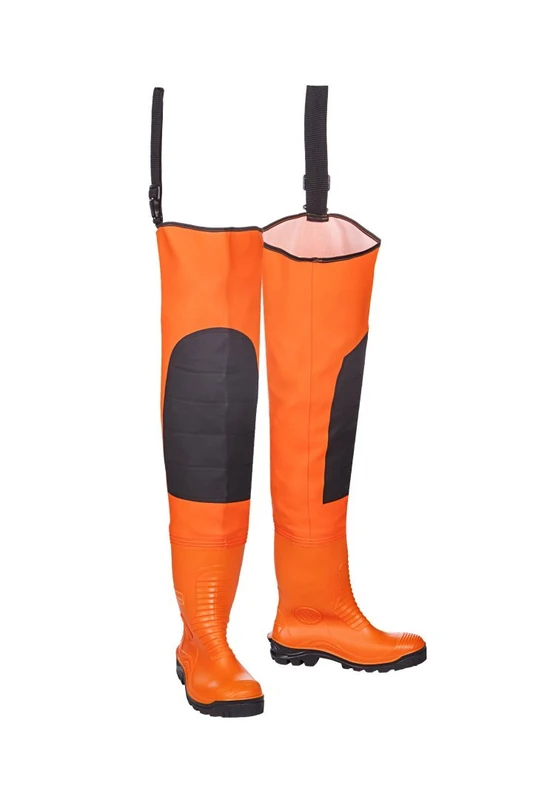 SIOEN 705AA2B17FC1V47 Roosky Hi-Vis Hip Wader with Safety Boots, V47, Orange