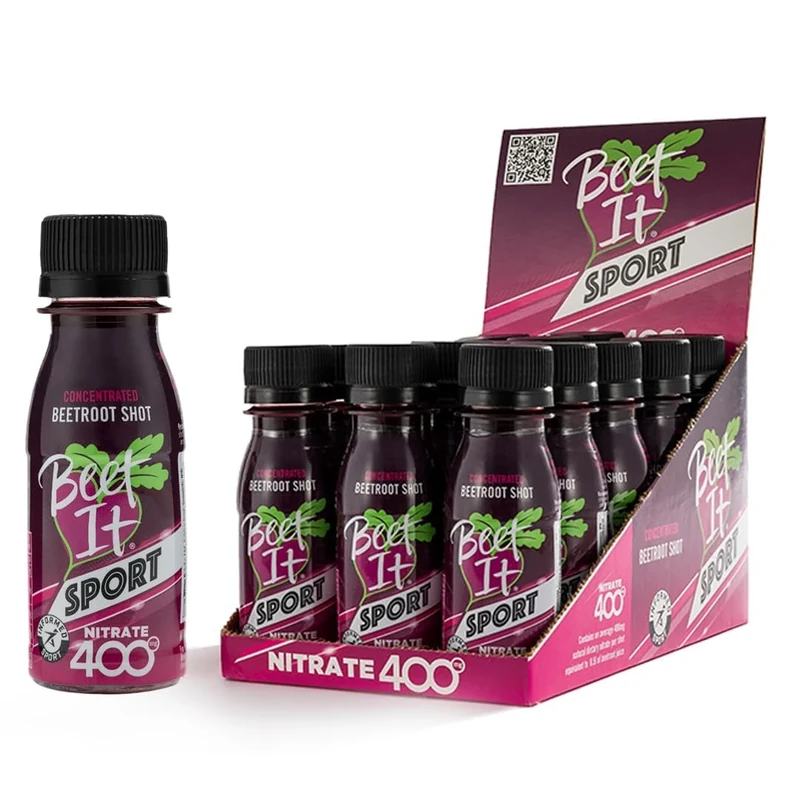 Beet It Sport Nitrate 400 - High Nitrate shots - Concentrated Beetroot Juice (15 x 70ml) Boost Nitric Oxide and Athletic Endurance Performance