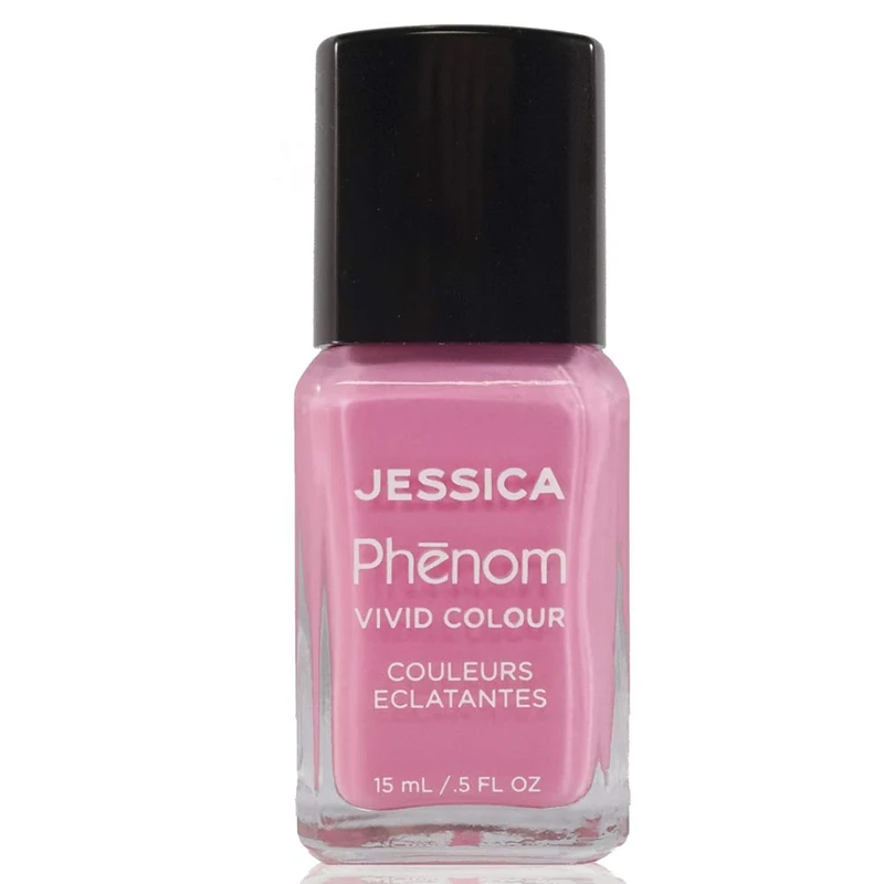 JESSICA | Phenom Vivid Colour Nail Polish | Long-lasting Gel-like Nail Polish without UV Lights coming in vivid & pigmented colours | Electro Pink | 14 ml