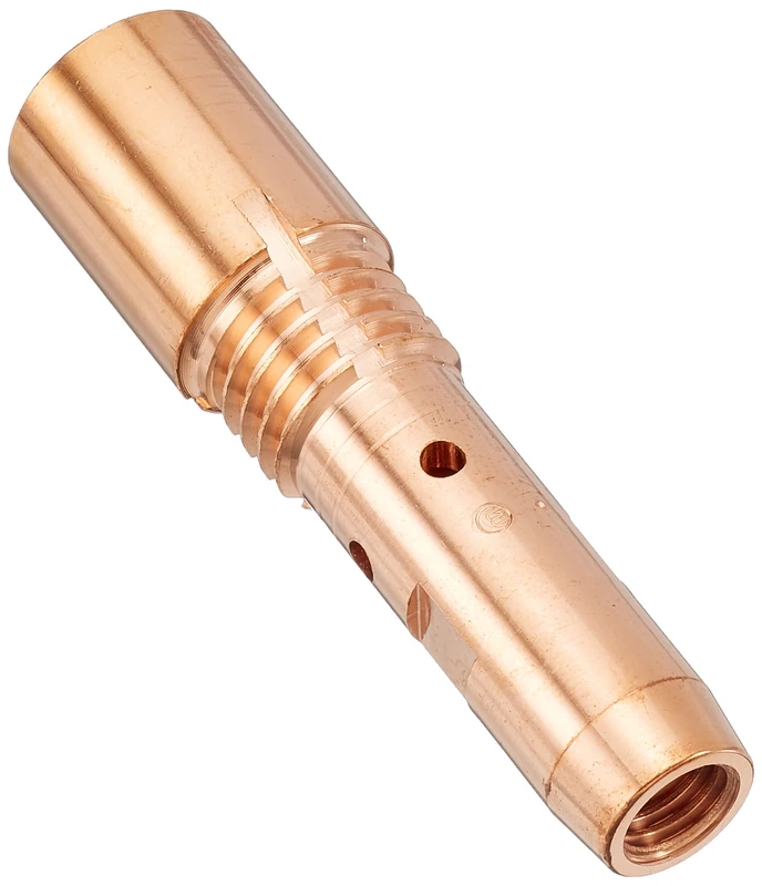 Abicor Binzel 142.0170.5 Copper Contact Tip Holder for Welding Torch, M8 x M12 x 1 Thread Size, 63.4 mm Length (Pack of 5) - Image 1