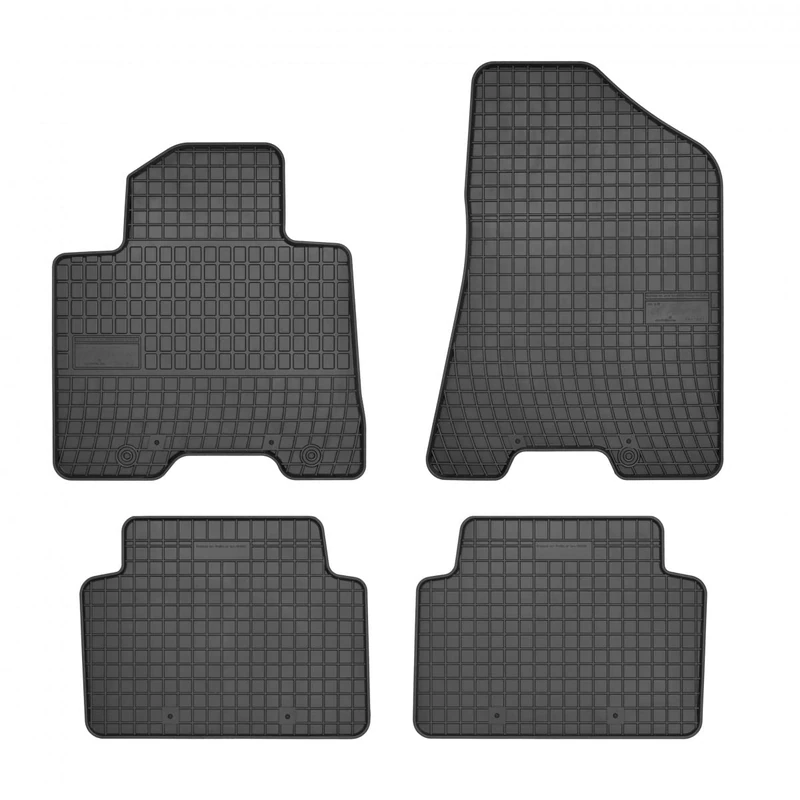 DBS 1765890 Rubber car floor mat - custom made - 4 pieces - high quality rubber -odourless - anti-slip - raised edges - steering wheel left - Image 1