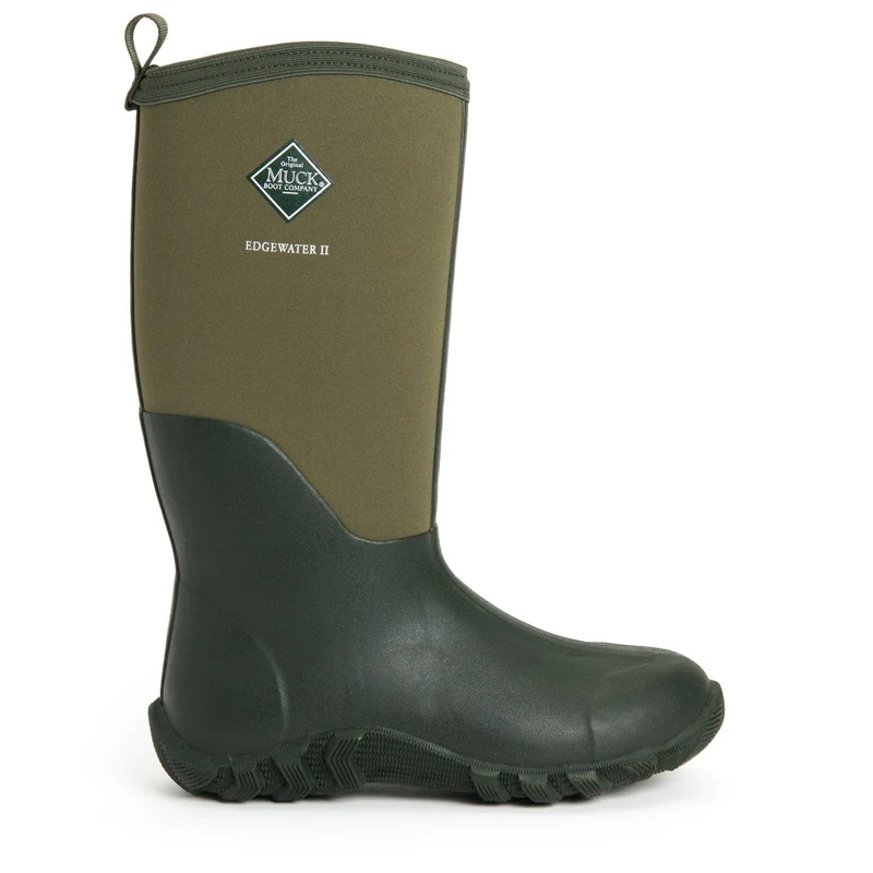 Muck Boots Unisex Edgewater II Pull On Waterproof Wellington Boot, Dark Green, 9