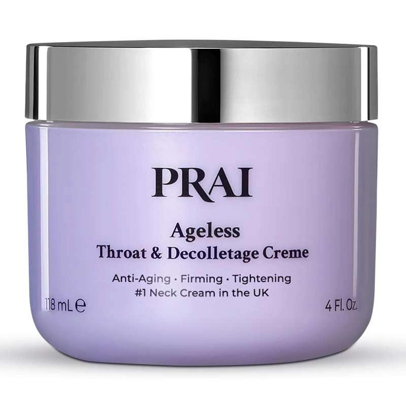 PRAI Ageless Throat & Decolletage Creme 118ml - Anti-Ageing, Collagen Boosting Skincare Cream - Tightens & Firms Skin, Reduces Wrinkles - Luxury Neck Moisturiser With Hyaluronic Acid - 7 Day Results - Image 1