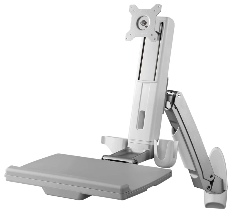 ICY BOX IB-MS600-W 24" - flat panel wall mounts (Grey, Silver, White, -5 - 35°, -90 - 90°, ABS synthetics) - Image 1