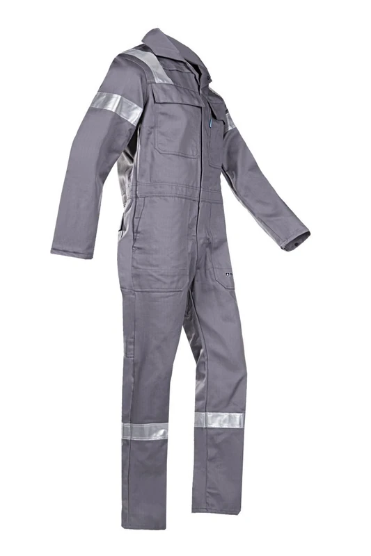 SIOEN 007VN2PIFM44I54 Aversa Flame retardant anti-static offshore coverall, Long 54, Grey