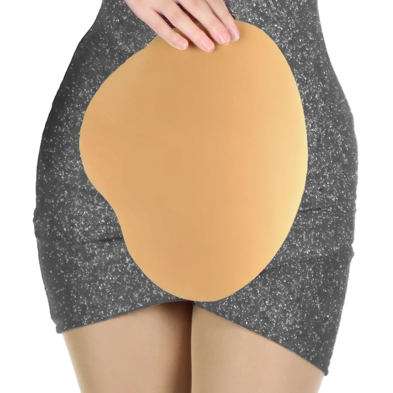 Skinister Short Silicone Hip Pads. Realistic Hip Dip Filler Shapewear (Olive, C)