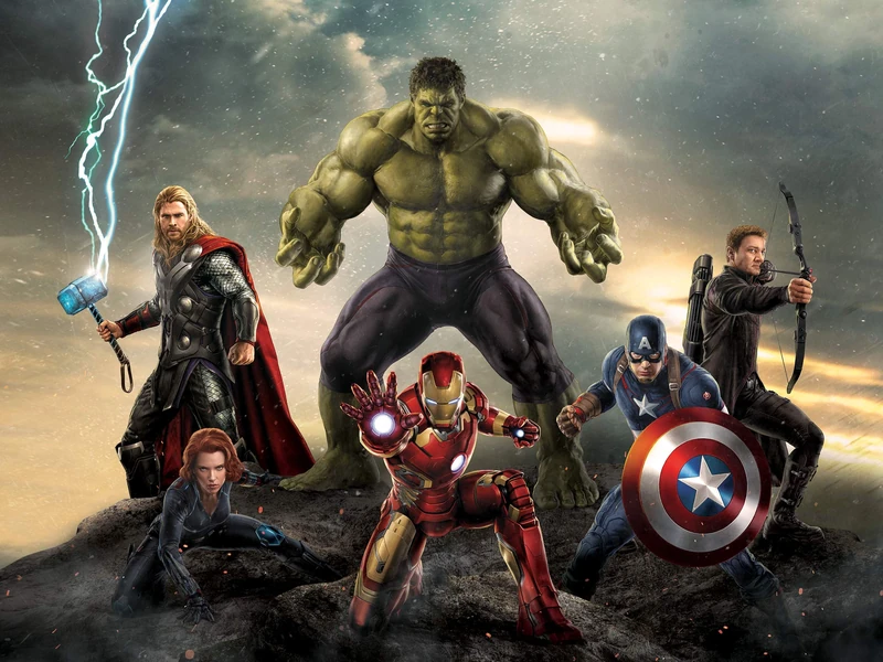 Marvel AG Design - Photo Wall Mural - Non woven - Kids Avengers - Giant Wall Poster, Parts - FTDNXXL 507, Multi-Colour, 360 x 270 cm