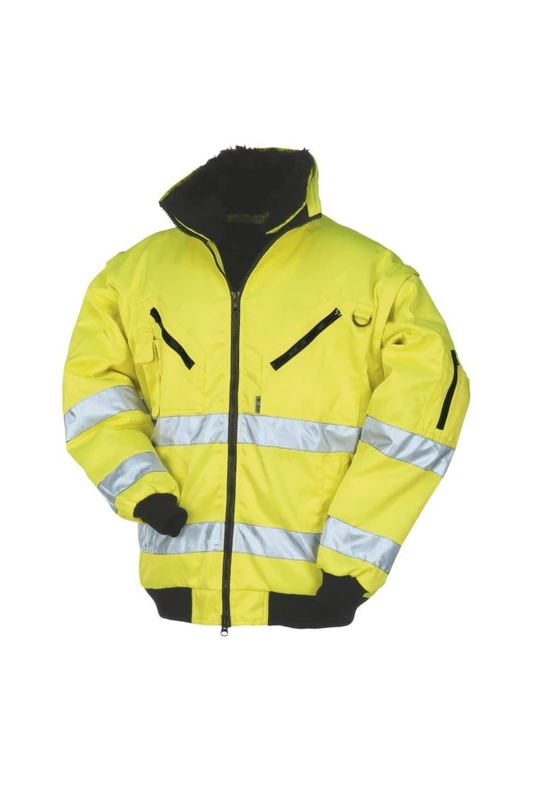 SIOEN 029AA2PBEFY12XL Sparrow Hi-Vis Winter Bomber Jacket with Detachable Sleeves, 2X-Large, Yellow - Image 1