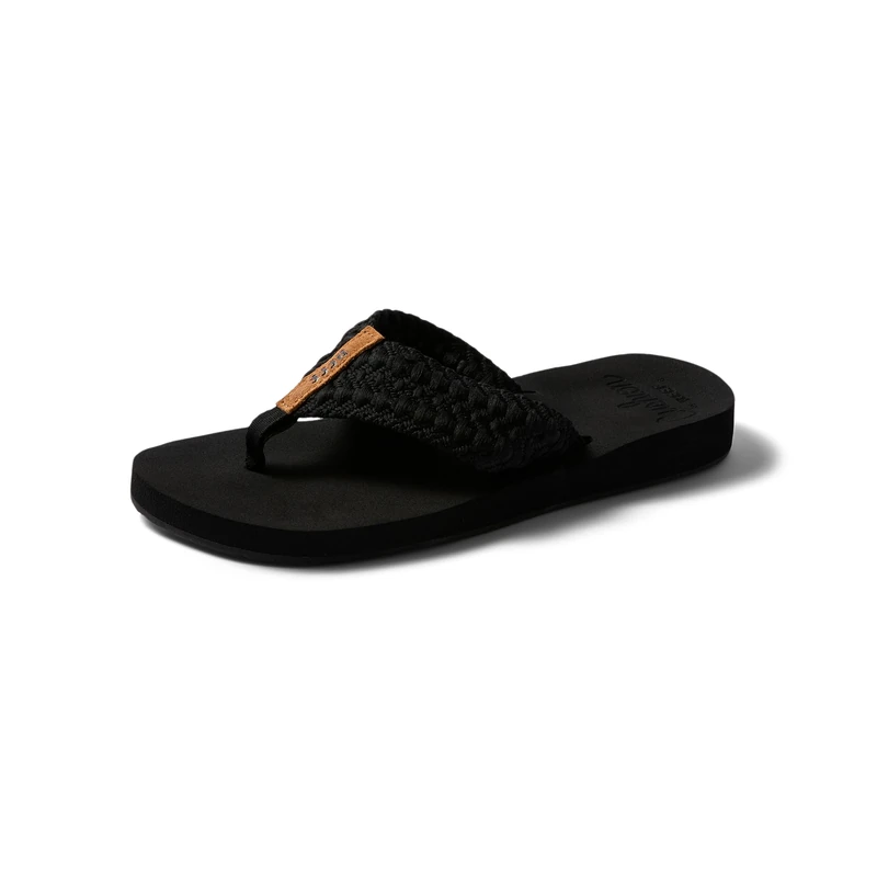 Reef Women's Cushion Threads Flip-Flop, Black, 3 UK