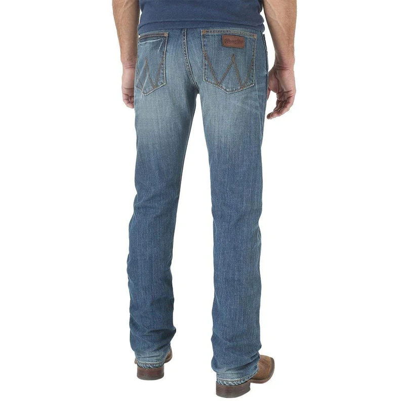 Wrangler Men's Retro Slim Fit Straight Leg Jean, Cottonwood, 34W x 30L