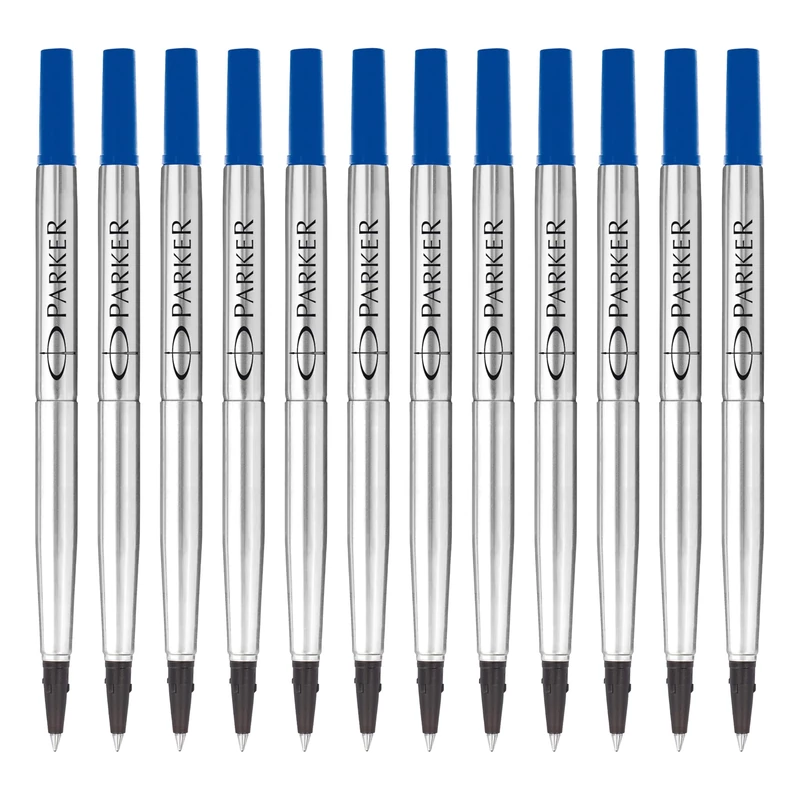 Parker Rollerball Pen Refills | Fine Point | Blue QUINK Ink | 12 Count