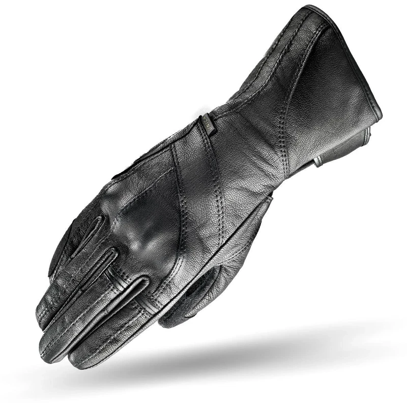 SHIMA Unica Black, Urban City Classic Leather Summer Slim Lady Fit Women Motorcycle Gloves (XS-L), Black (L, Black)