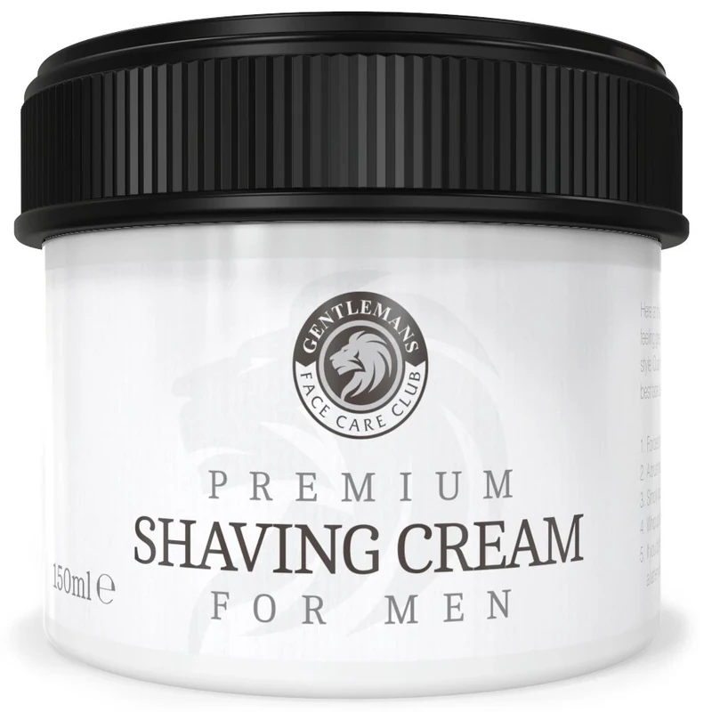 Shaving Cream - Luxury Sandalwood Shave Cream From Gentlemans Face Care Club - Large 90 Day Supply 150ml Pot