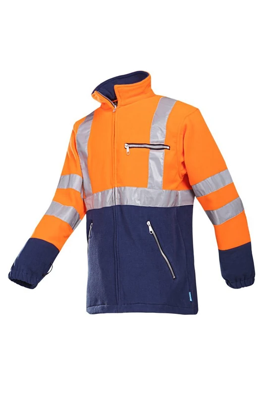 SIOEN 497ZA2T01414M Kingley fleece, Medium, Hi-Vis Orange/Navy - Image 1